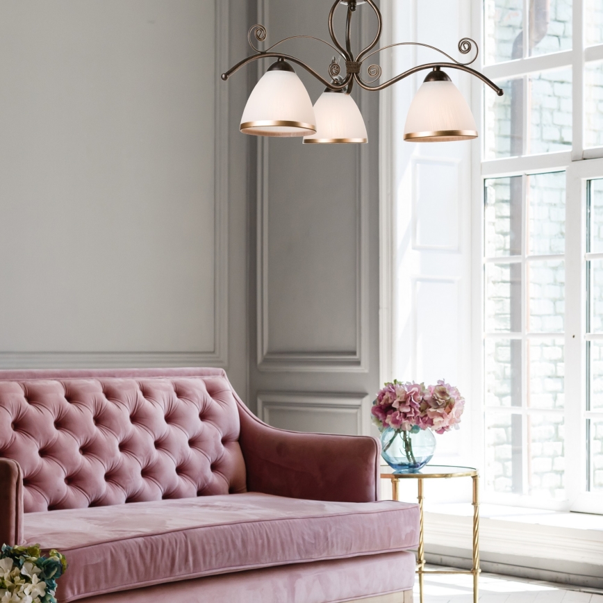 Candelabro numa corrente RETRO II 3xE27/60W/230V