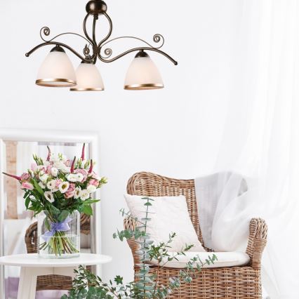 Candelabro numa corrente RETRO II 3xE27/60W/230V