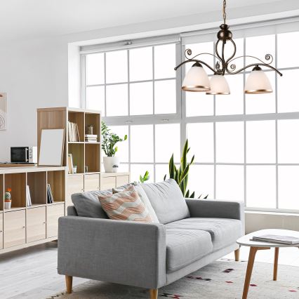 Candelabro numa corrente RETRO II 3xE27/60W/230V