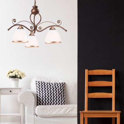 Candelabro numa corrente RETRO II 3xE27/60W/230V