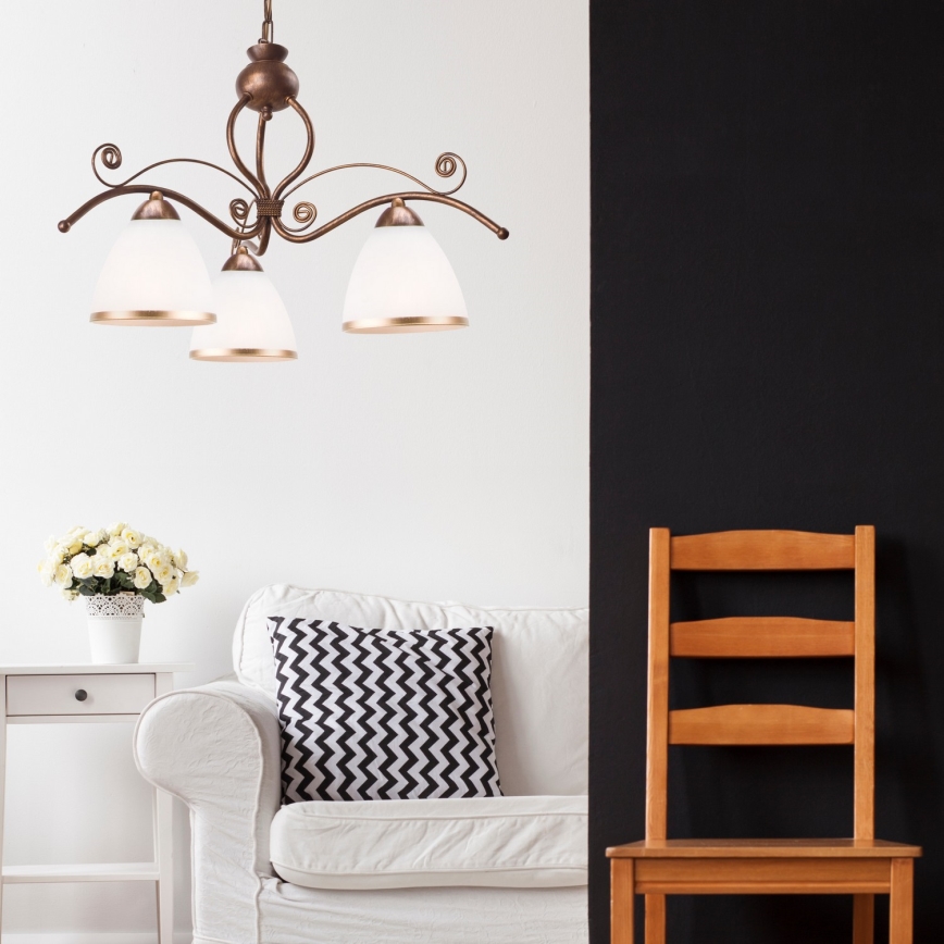 Candelabro numa corrente RETRO II 3xE27/60W/230V