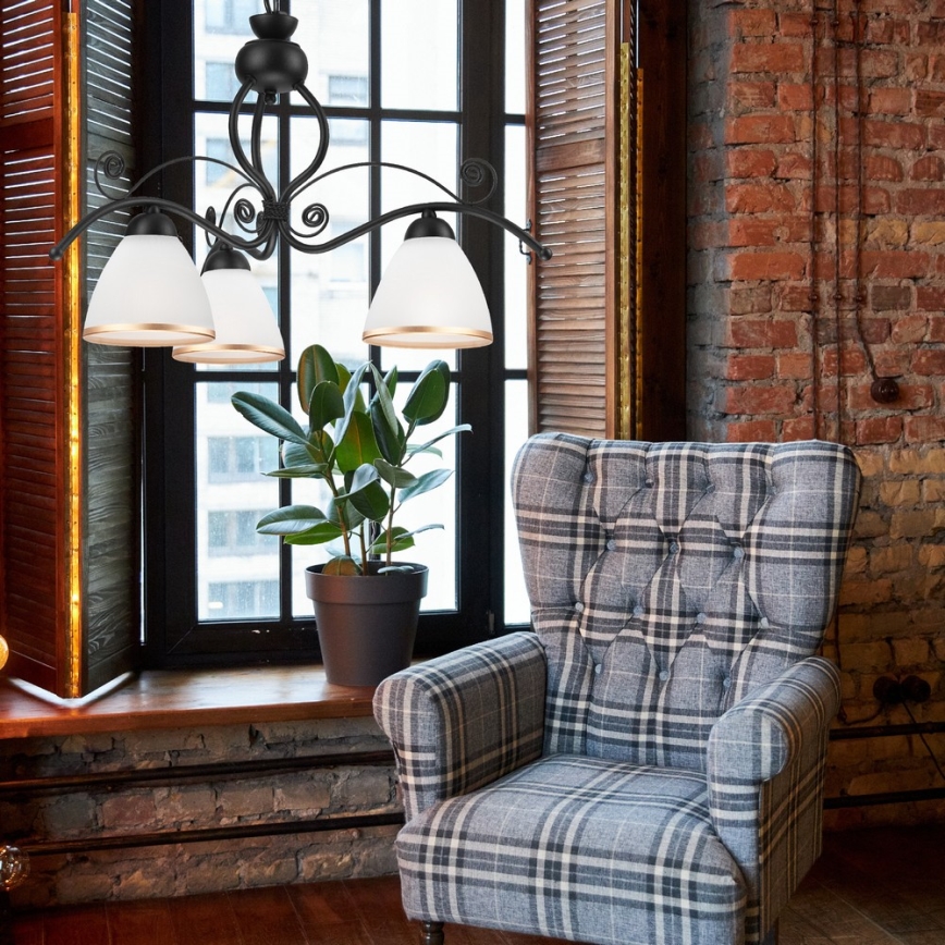 Candelabro numa corrente RETRO II 3xE27/60W/230V