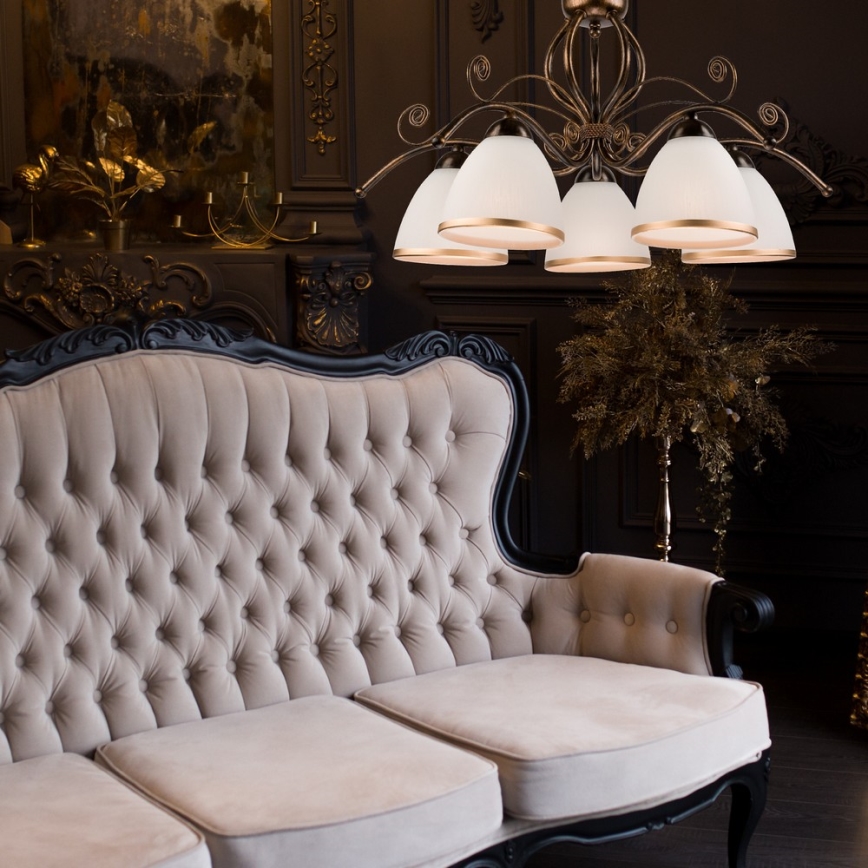 Candelabro numa corrente RETRO II 5xE27/60W/230V