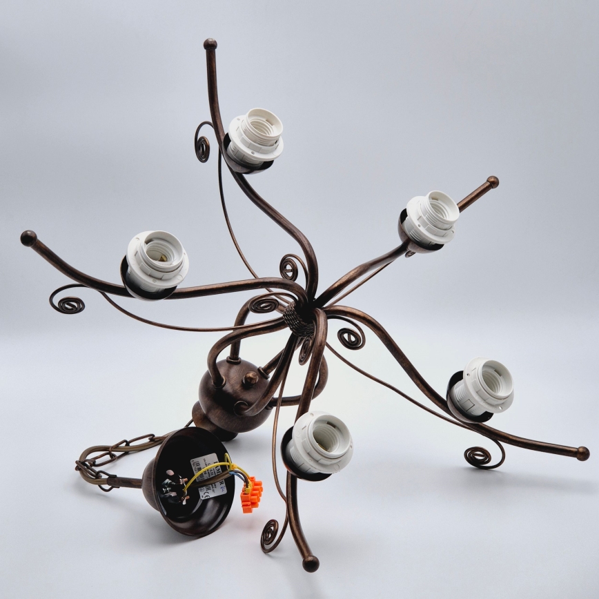 Candelabro numa corrente RETRO II 5xE27/60W/230V