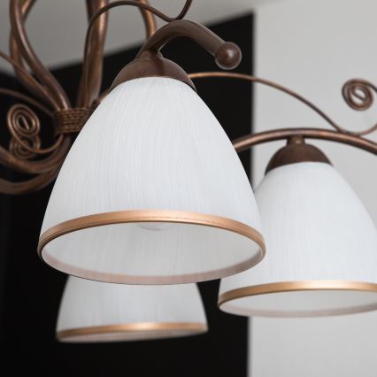 Candelabro numa corrente RETRO II 5xE27/60W/230V