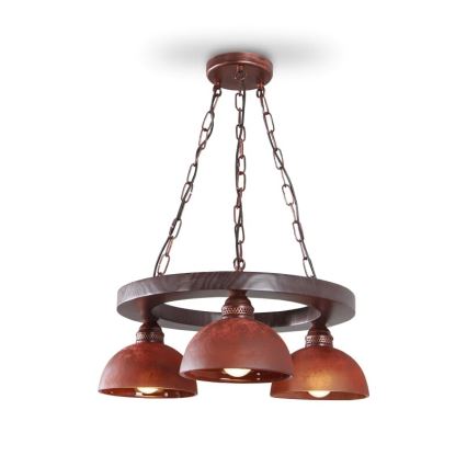 Candelabro numa corrente VIRIONI 3xE27/60W/230V