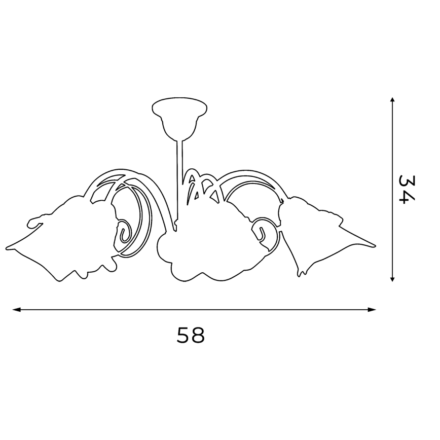 Candelabro pendente KOKARDA 5xE14/60W/230V