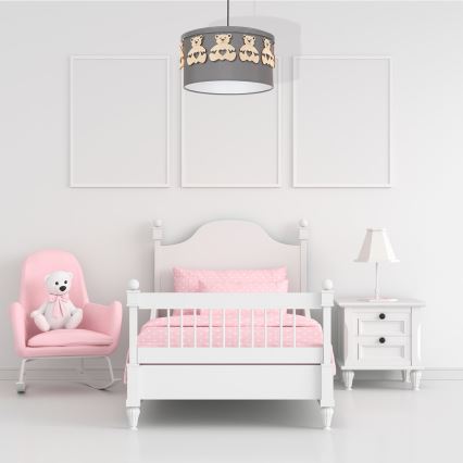 Candelabro pendente num fio de criança BEAR 1xE27/60W/230V