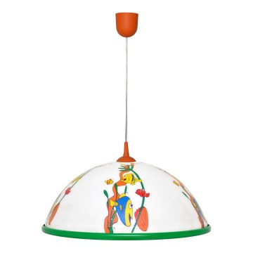 Candelabro pendente num fio de criança FISH 1x27/15W/230V