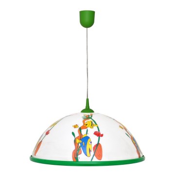 Candelabro pendente num fio de criança FISH 1x27/15W/230V