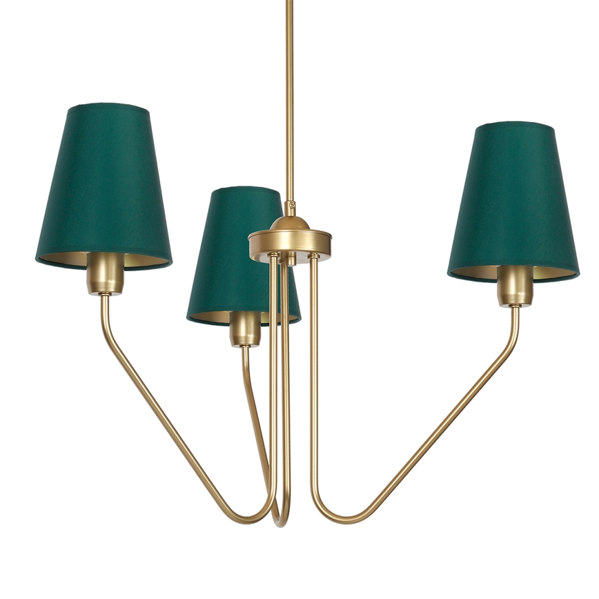 Candelabro pendente VICTORIA 3xE27/60W/230V verde