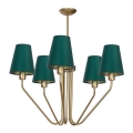 Candelabro pendente VICTORIA 5xE27/60W/230V verde