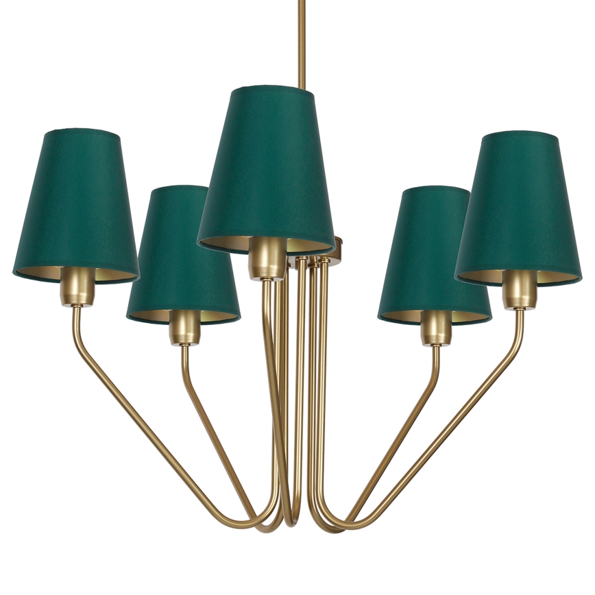 Candelabro pendente VICTORIA 5xE27/60W/230V verde