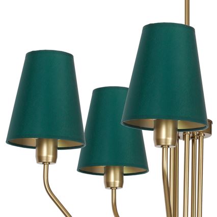 Candelabro pendente VICTORIA 5xE27/60W/230V verde