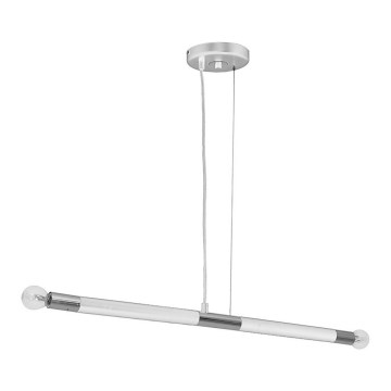 Candelabro pendurado BASTONE WHITE 2xE14/40W/230V branco/cromado brilhante