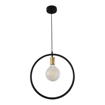 Candelabro sobre um fio CÍRCULO L 1xE27/60W/230V preto/patina