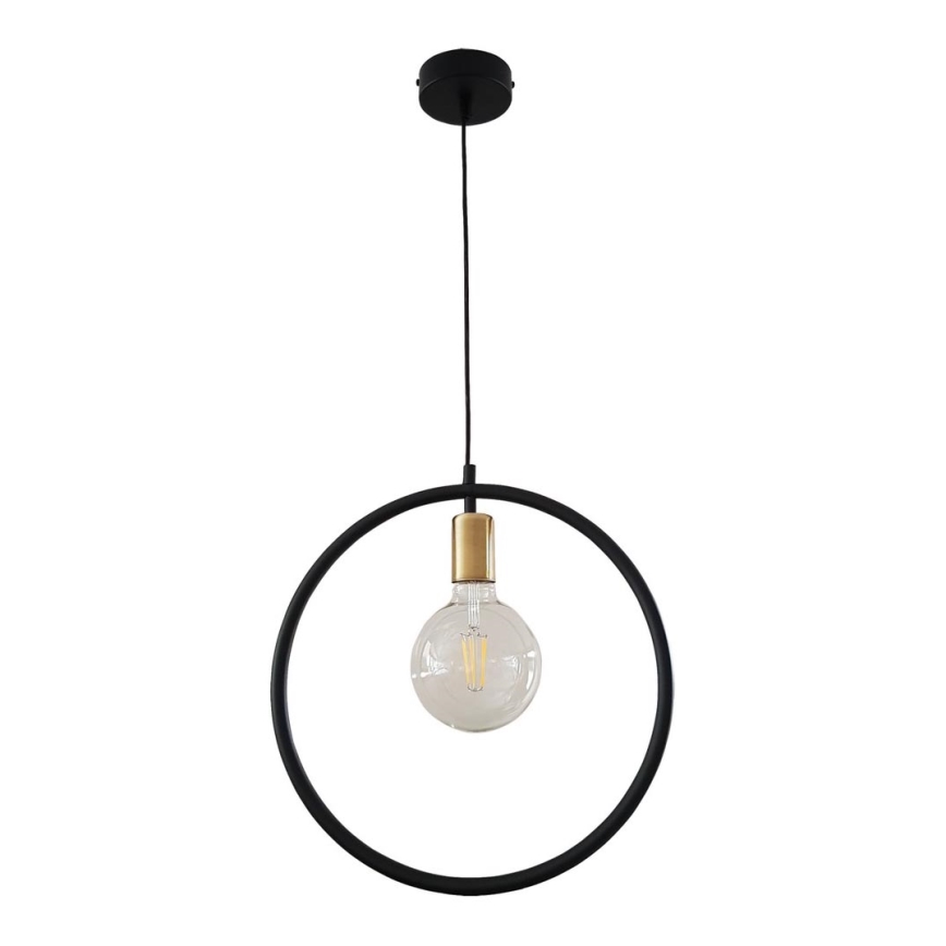 Candelabro sobre um fio CÍRCULO L 1xE27/60W/230V preto/patina