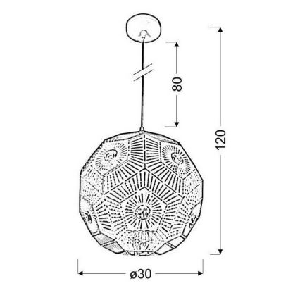 Candelabro sobre um fio EUPHORIA 1xE27/40W/230V branco