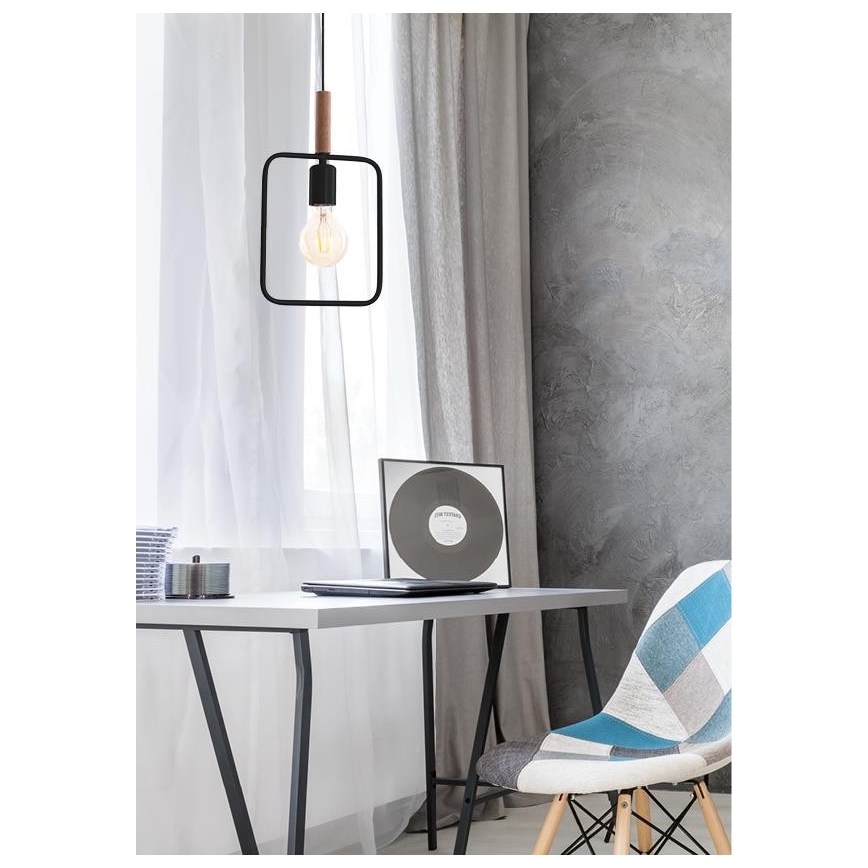 Candelabro sobre um fio FRAME 1xE27/60W/230V preto