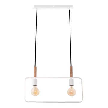 Candelabro sobre um fio FRAME 2xE27/60W/230V branco