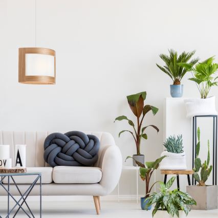 Candelabro sobre um fio HALINA 1xE27/60W/230V carvalho