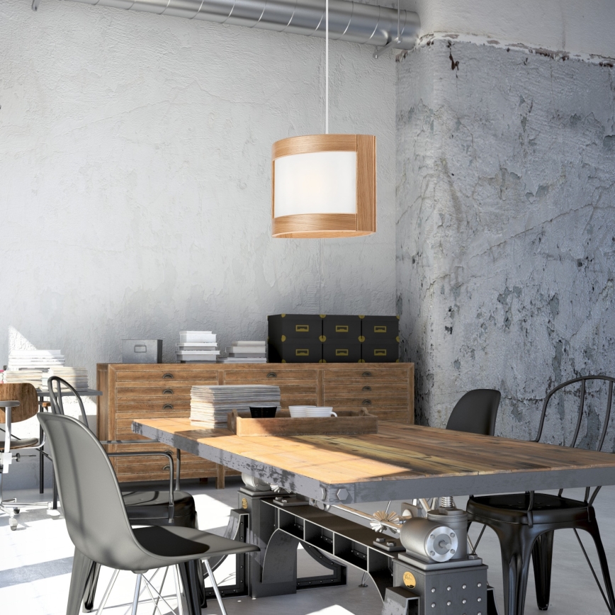 Candelabro sobre um fio HALINA 1xE27/60W/230V carvalho