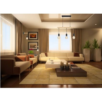 Candelabro sobre um fio IZZY 3xE27/60W/230V