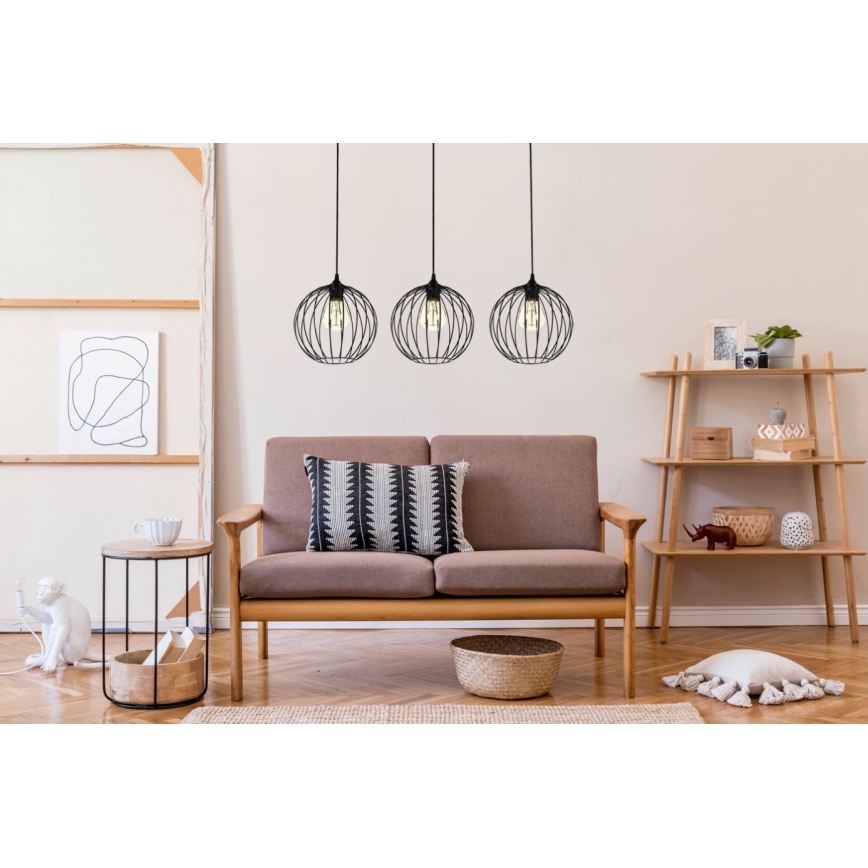 Candelabro sobre um fio MATT 3xE27/60W/230V