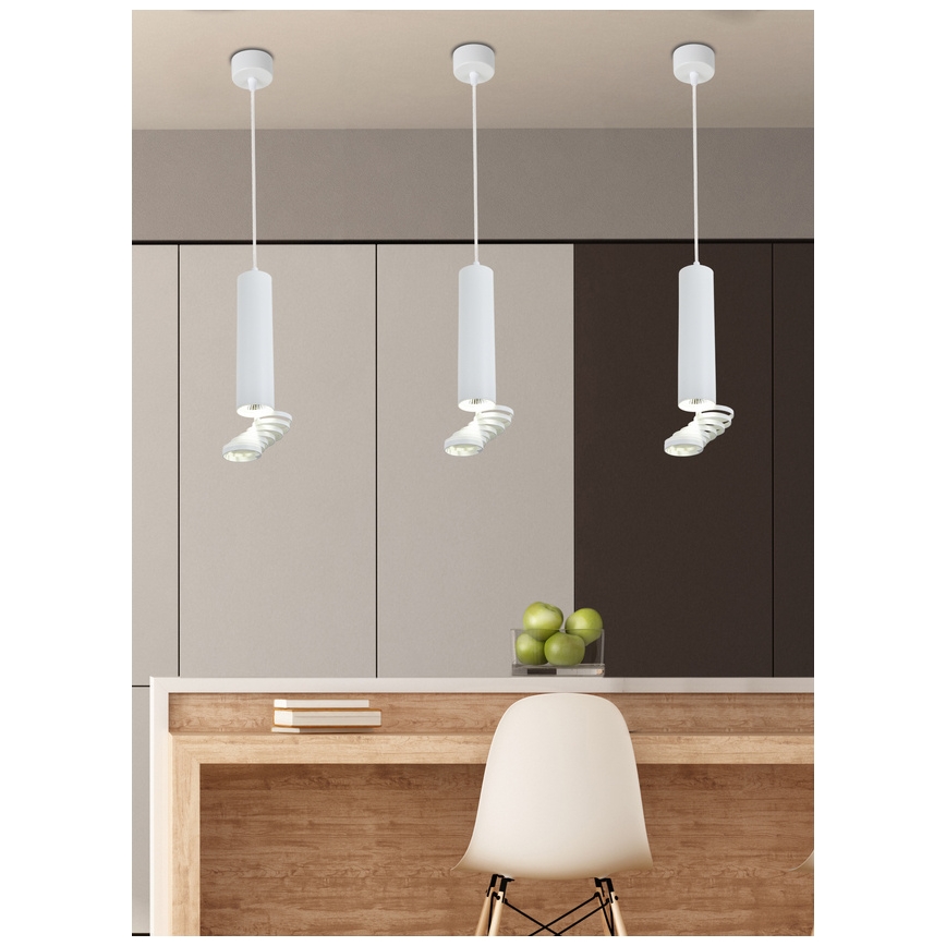 Candelabro sobre um fio TUBA 1xGU10/50W/230V branco