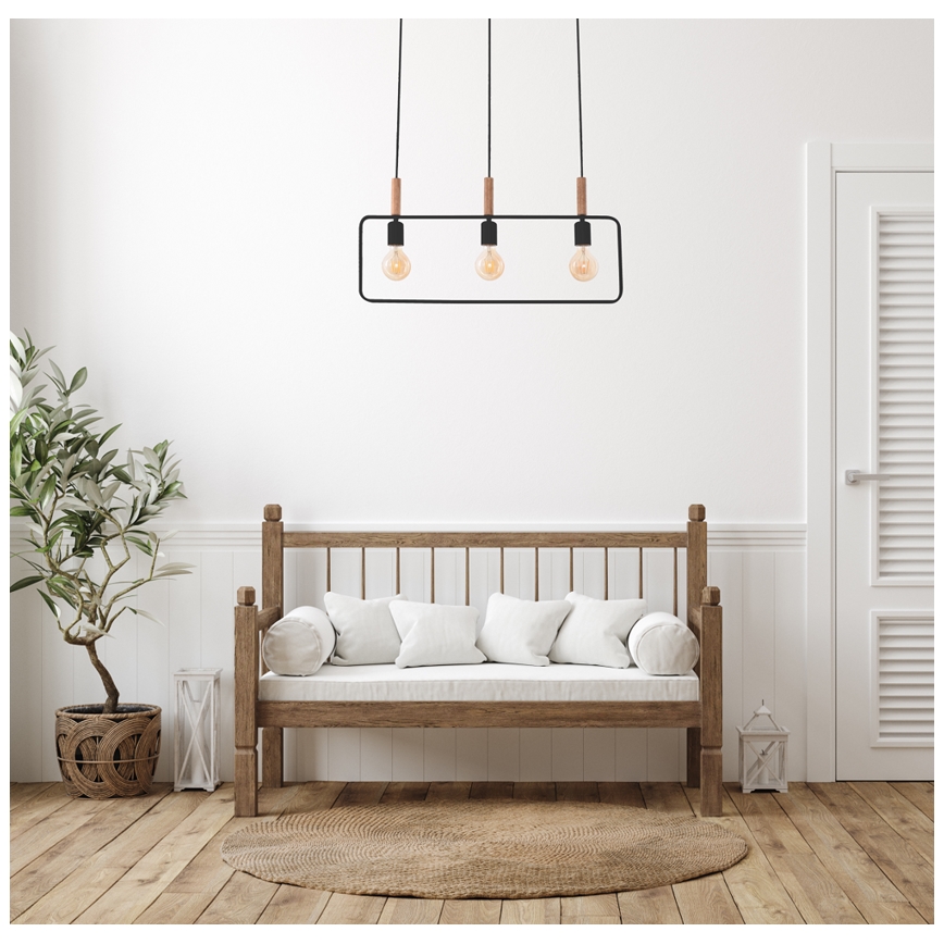 Candelabro sobre um frio FRAME 3xE27/60W/230V preto