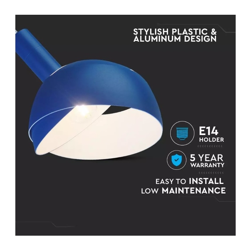 Candelabro suspenso 1xE14/60W/230V azul