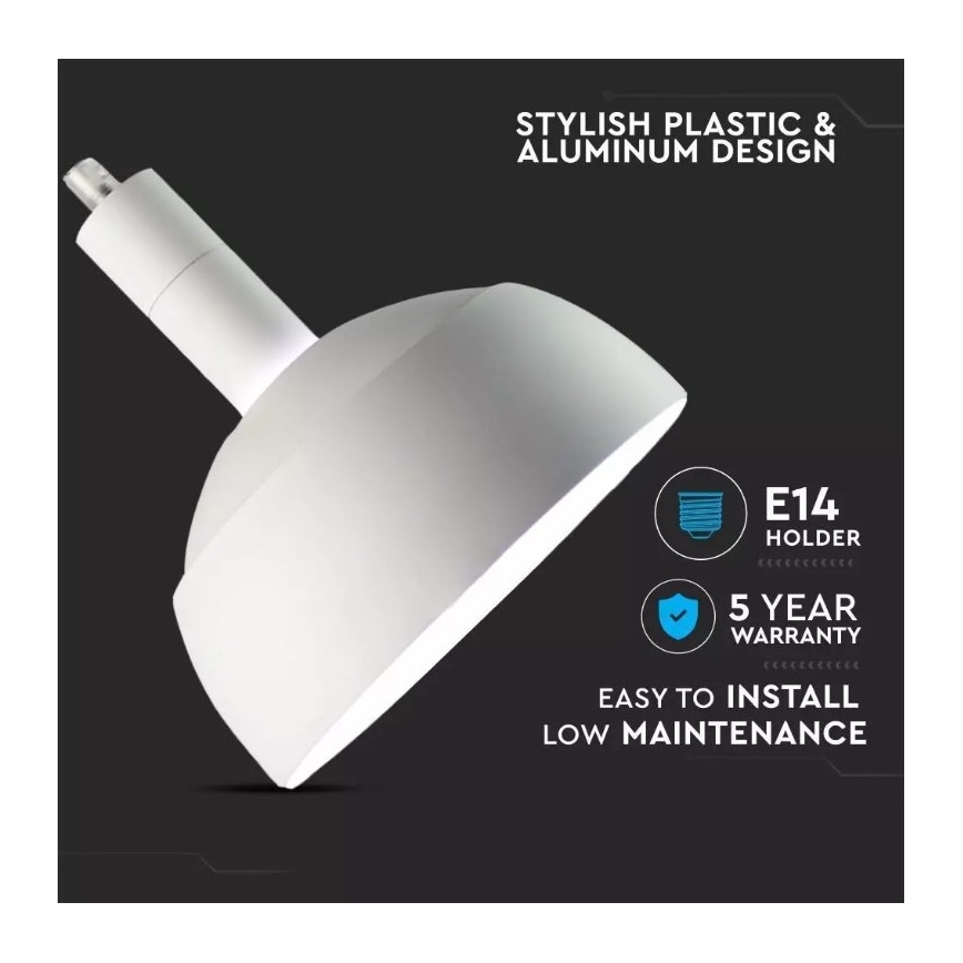 Candelabro suspenso 1xE14/60W/230V branco