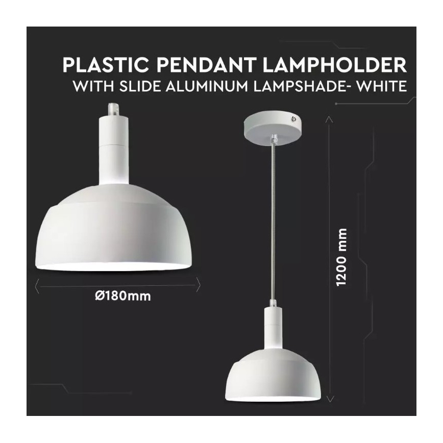 Candelabro suspenso 1xE14/60W/230V branco