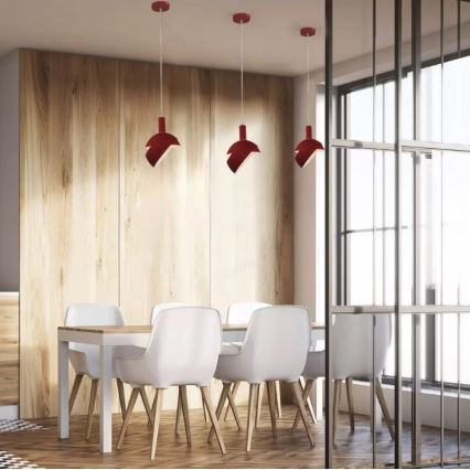 Candelabro suspenso 1xE14/60W/230V vermelho