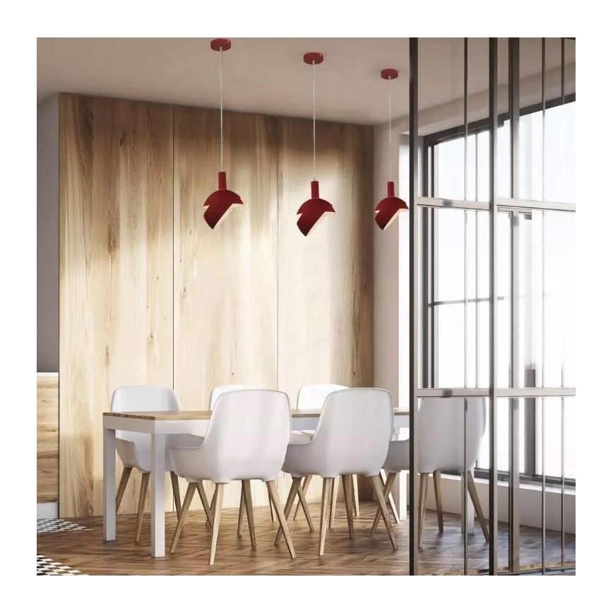 Candelabro suspenso 1xE14/60W/230V vermelho