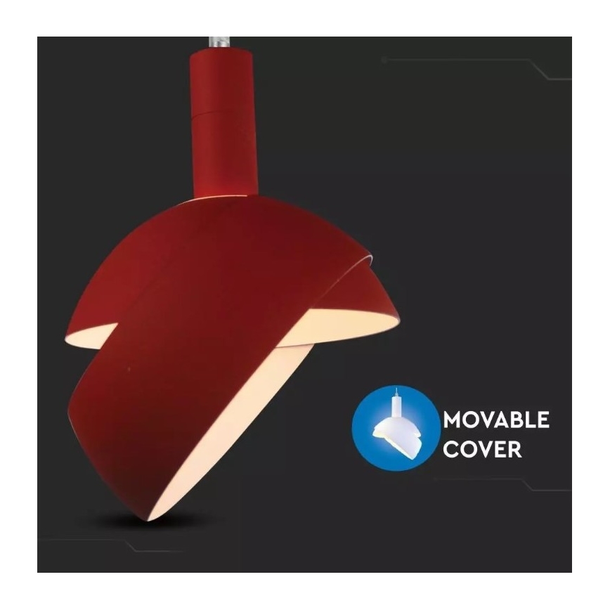 Candelabro suspenso 1xE14/60W/230V vermelho