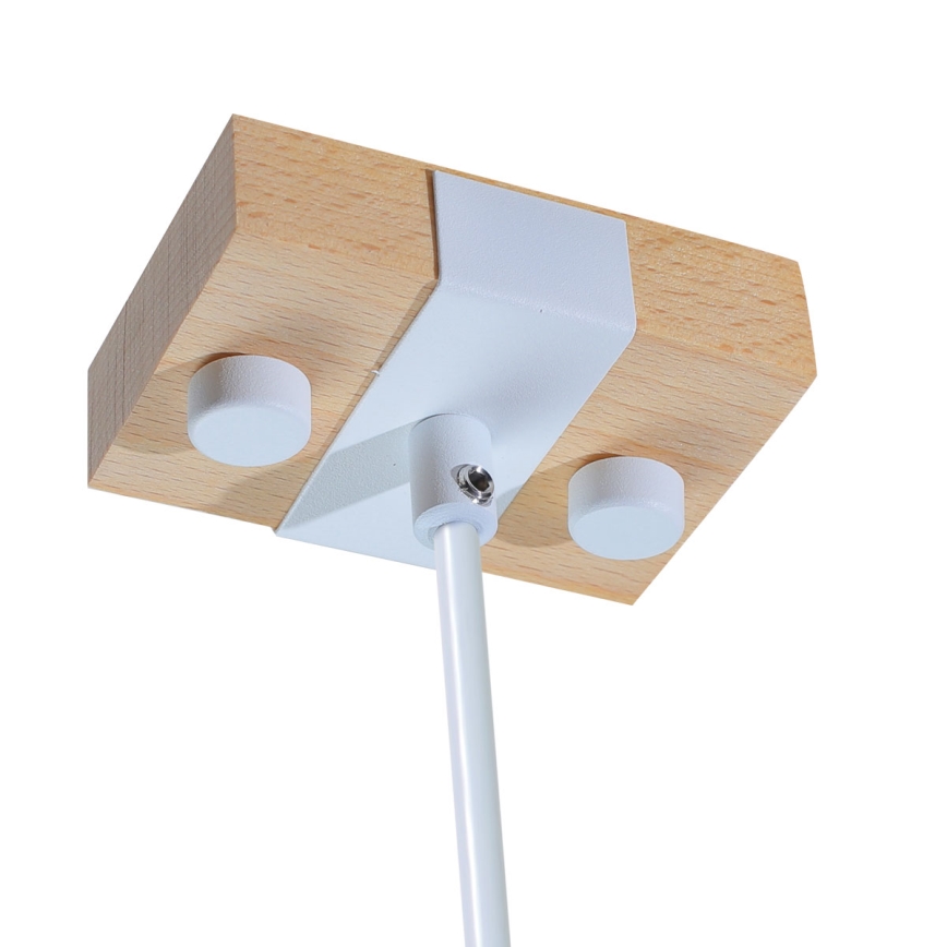 Candelabro suspenso 1xE27/40W/230V faia/branco