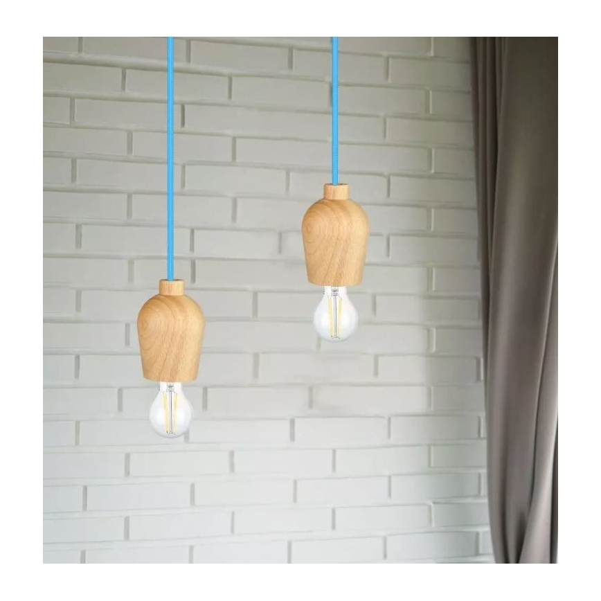 Candelabro suspenso 1xE27/60W/230V azul