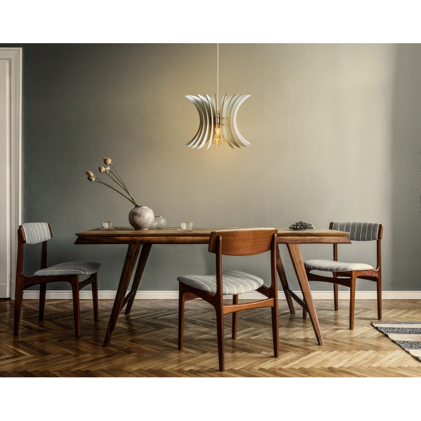 Candelabro suspenso 1xE27/60W/230V branco diâmetro 20 cm