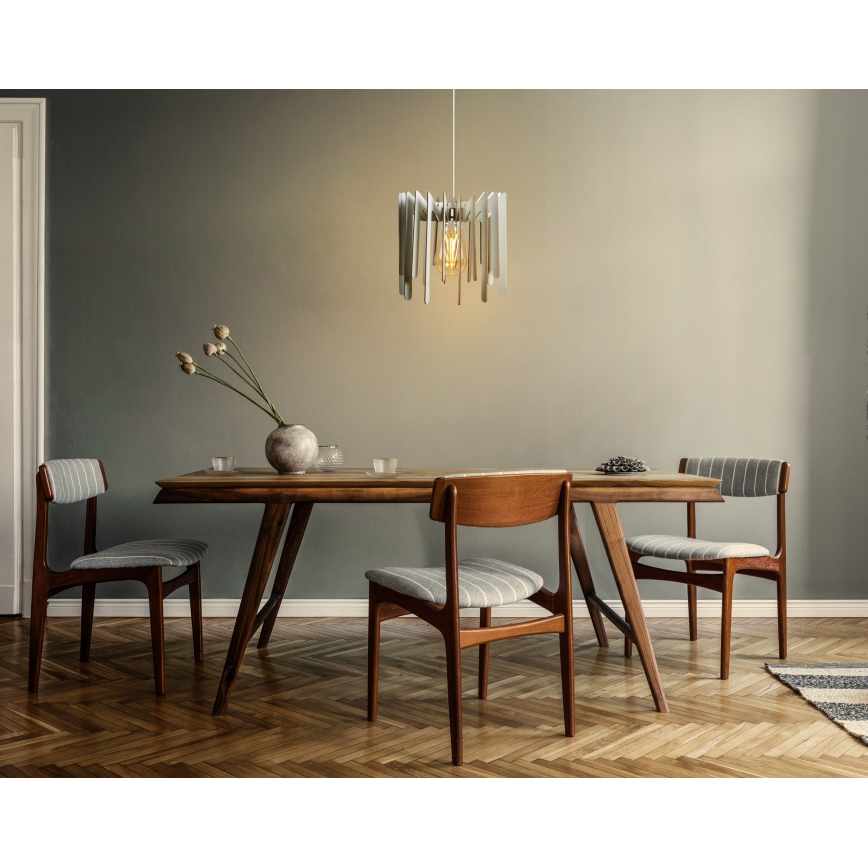 Candelabro suspenso 1xE27/60W/230V branco diâmetro 23 cm