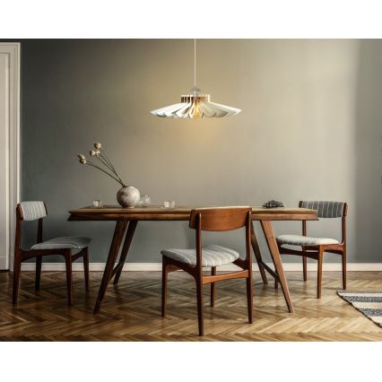 Candelabro suspenso 1xE27/60W/230V branco diâmetro 52 cm
