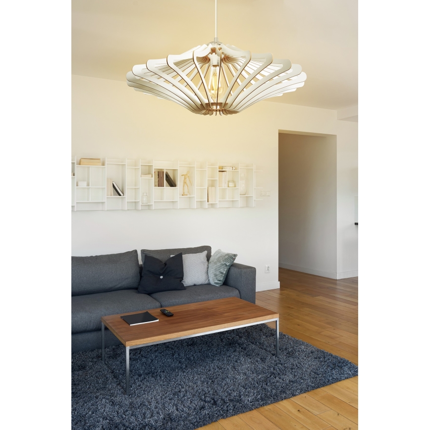 Candelabro suspenso 1xE27/60W/230V branco diâmetro 59 cm