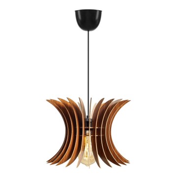 Candelabro suspenso 1xE27/60W/230V castanho diâmetro 20 cm