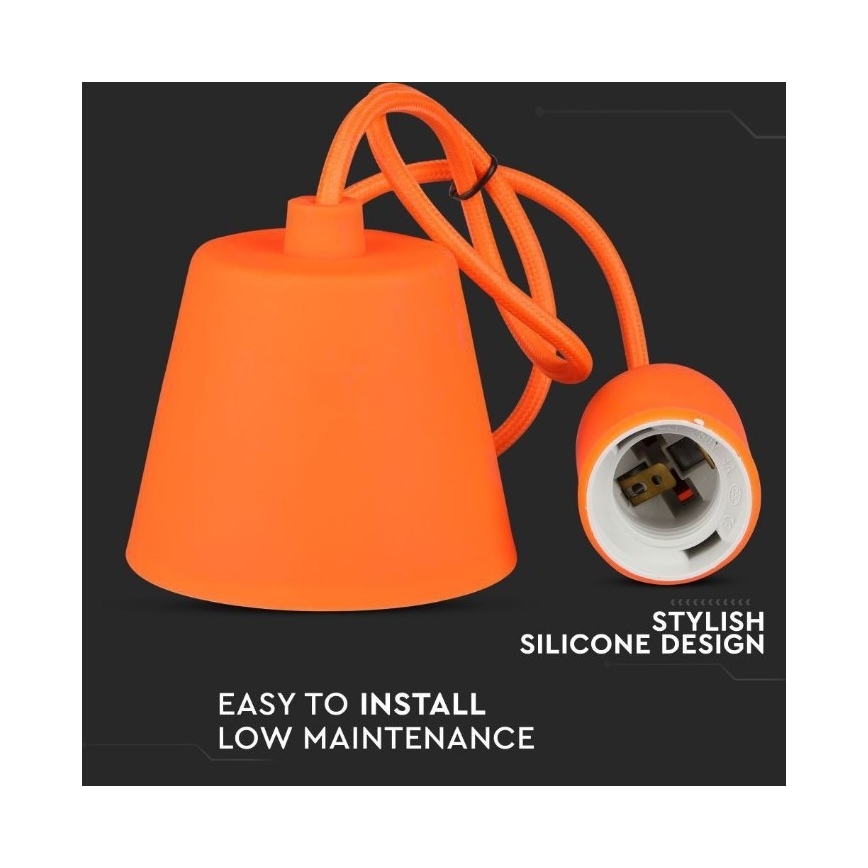 Candelabro suspenso 1xE27/60W/230V laranja