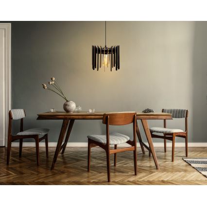 Candelabro suspenso 1xE27/60W/230V preto diâmetro 23 cm