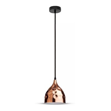 Candelabro suspenso 1xE27/60W/230V rosa dourado