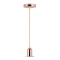 Candelabro suspenso 1xE27/60W/230V rosa dourado