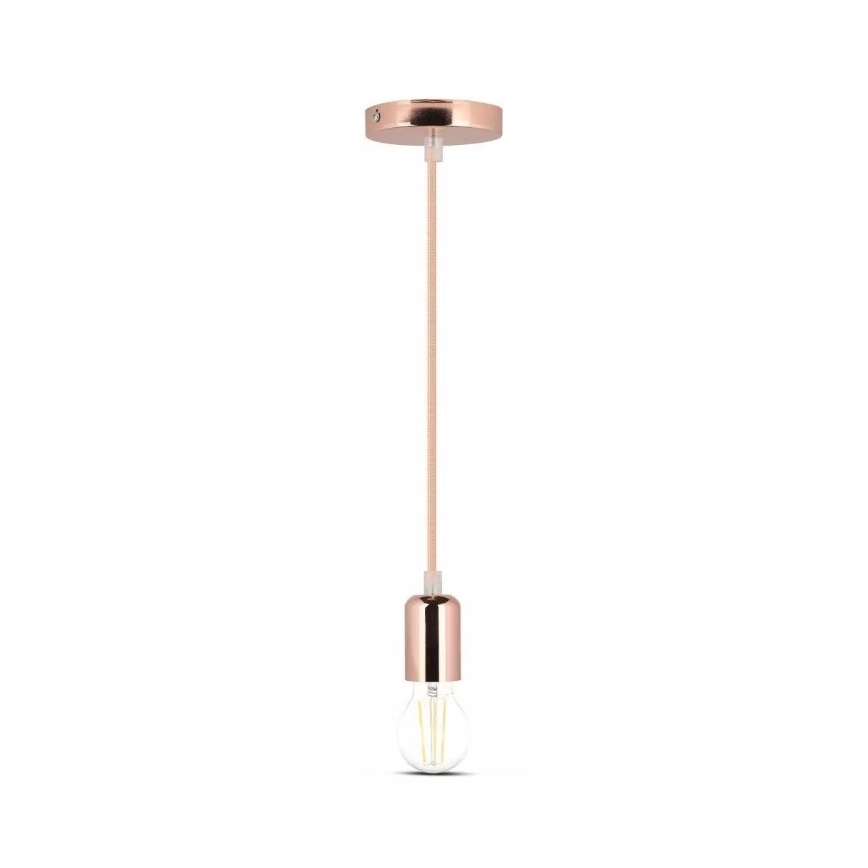 Candelabro suspenso 1xE27/60W/230V rosa dourado