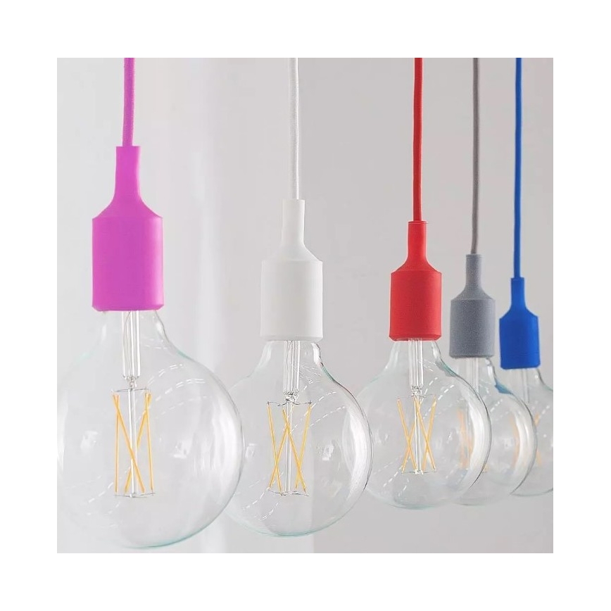 Candelabro suspenso 1xE27/60W/230V rosa