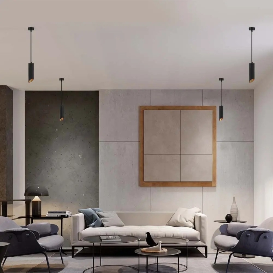 Candelabro suspenso 1xGU10/35W/230V 20 cm preto